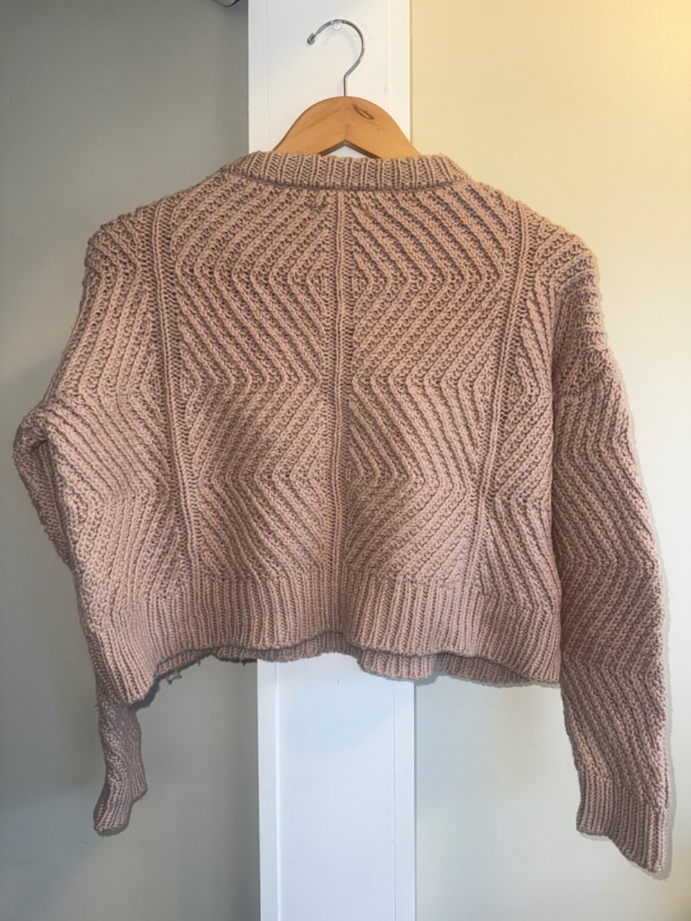 Micaela Greg Bevel Sweater - Wool - Blush - S - Picture 7 of 9
